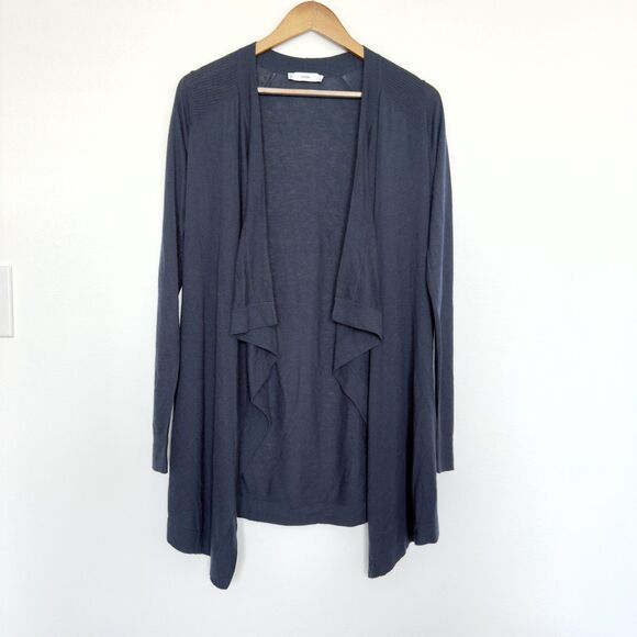 Vince Sweater Womens Medium Merino Wool Blend Open Front Cardigan Layering - Picture 1 of 8